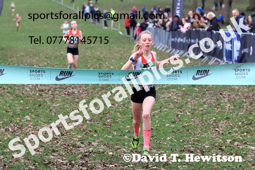 Girls Under-11s 2026 UK CAU Inter Counties Cross Country, Wollaton Park, Nottingham. Photo: David T. Hewitson/Sports for All Pics